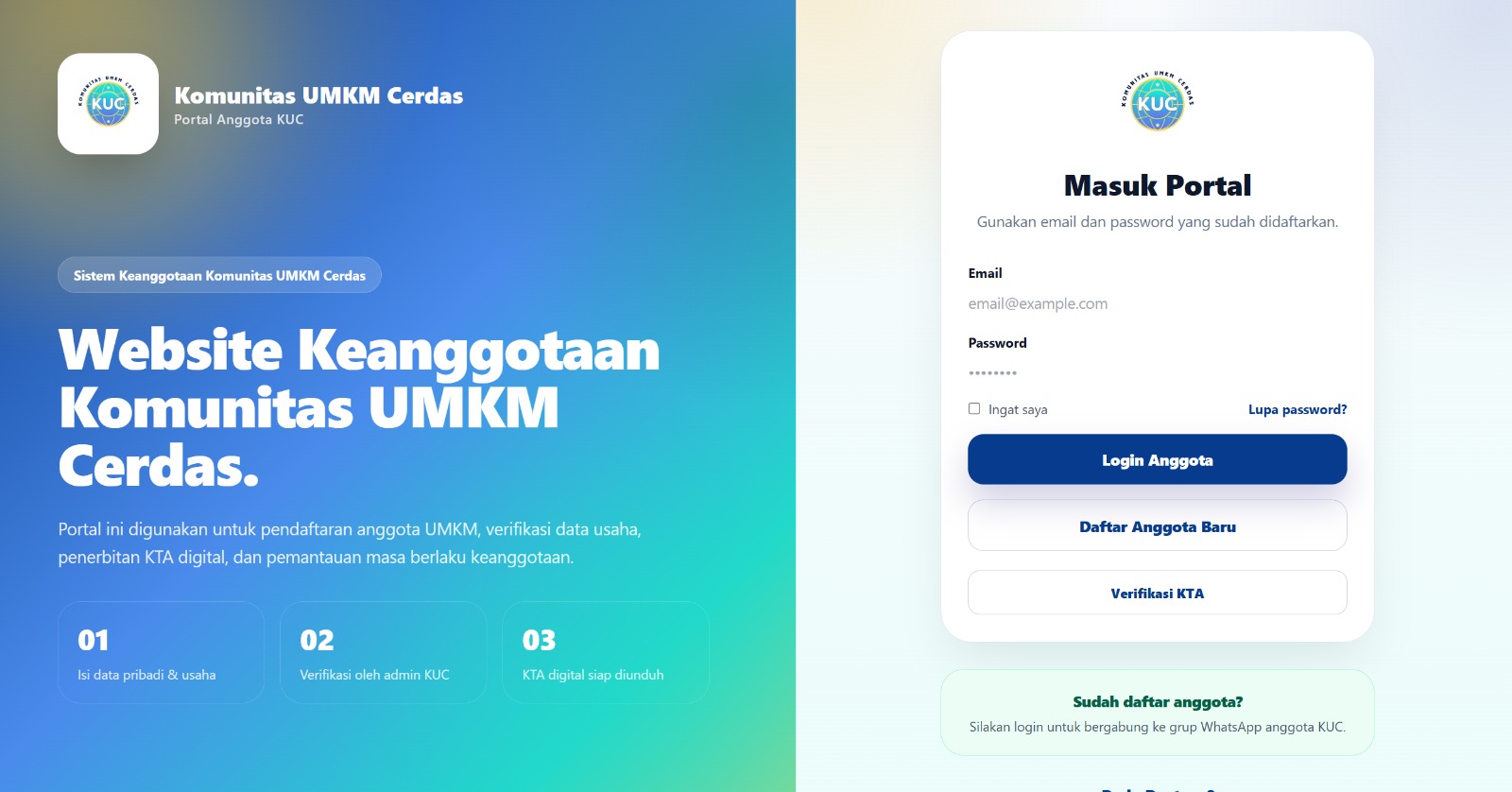 Digital Membership System – Komunitas UMKM Cerdas