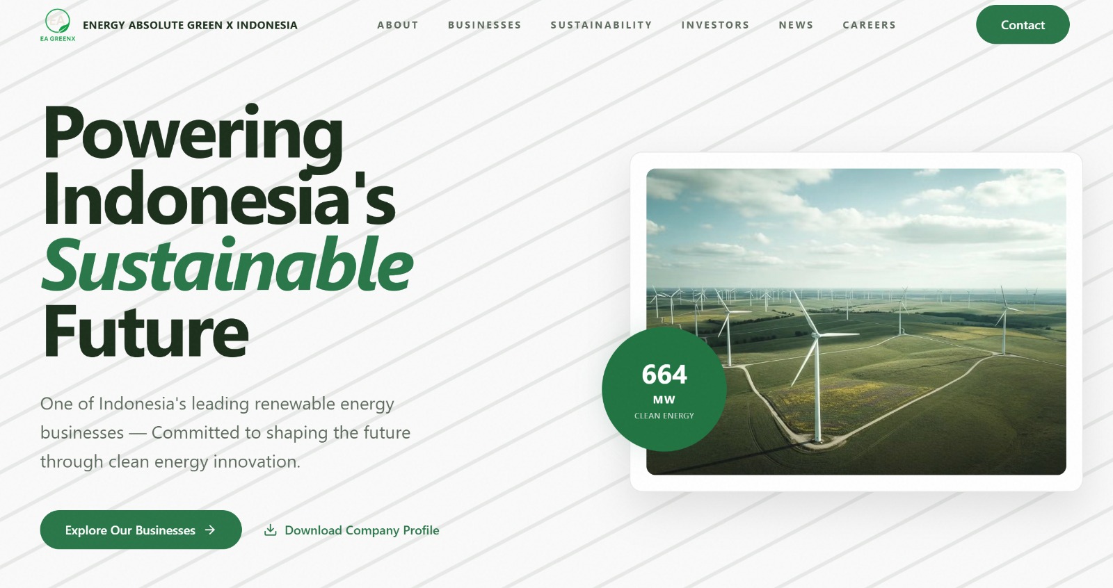 Website Energy Absolute Green X Indonesia — eagreen-x.com